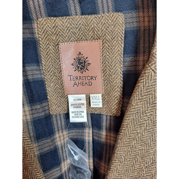 Territory Ahead Men's Brown Polyester Blend Two-Button Blazer Size XXL - Picture 6 of 9